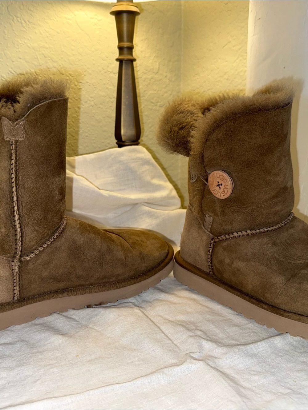 UGG Suede Button-Accent Boots